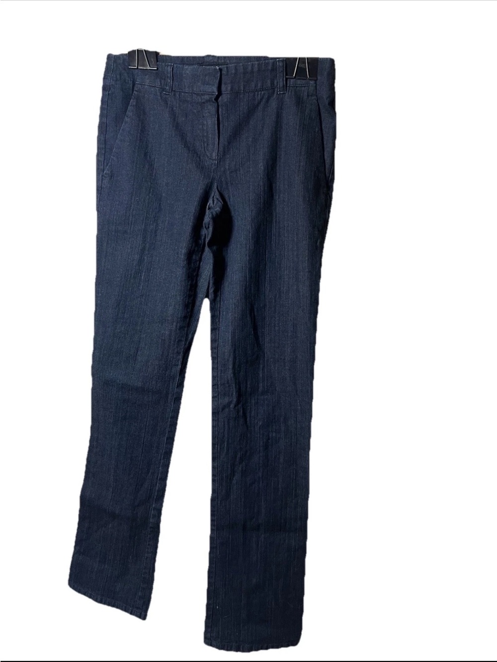 Minimalist THEORY Tailored Straight Leg Denim Trousers Indigo Dark Wash Size 6
